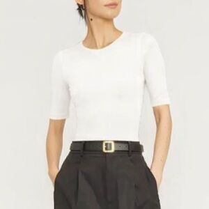 NWT Everlane Cotton Crew Neck Bodysuit